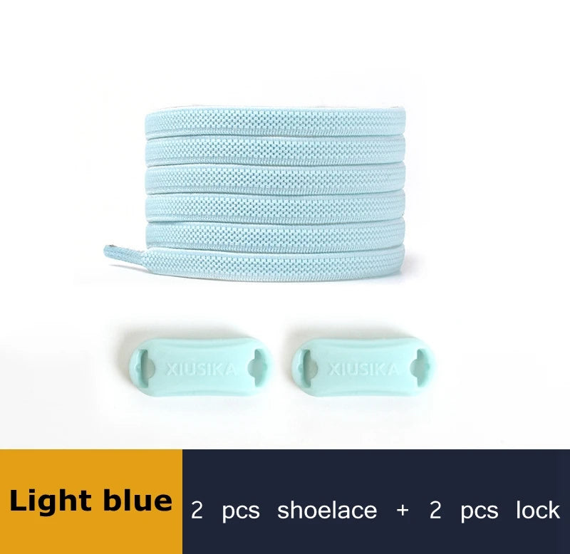 Elastic Shoe Laces Buckle Lock No Tie Shoelaces Sneakers Flat Woven Shoelace without Ties Kids Adult Rubber Bands for Shoes