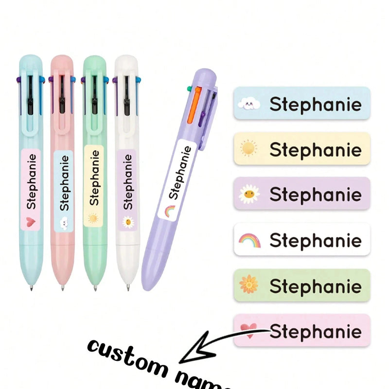 4.6CM Long Custom Name Sticker, Personalized Cartoon Fresh Cute Waterproof Modern School Supply Label, Customized Name Stickers