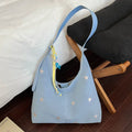 2026 New CEEKAY Star Embroidered Hobo Bag, Cute Shoulder Bag with Star Pendant, Large Capacity Tote for Women Handbag Tote Bag
