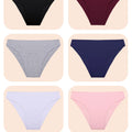 6pcs Cotton Women's Lingerie M-XXL Solid Seamless Panties Sexy Breathable Low-Waist Briefs Female Soft Comfortable Underpants