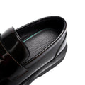 Men's Genuine Leather Glossy Loafers Wide Feet Big Size Summer British Style Round Toe Big Head Formal Casual Dress Shoes
