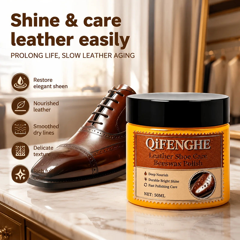 Leather Shoe Care Beeswax Cream Deep Hydrate Dull Footwear Produce Long Lasting Shine Fast Buffing Leather Renovate Polish
