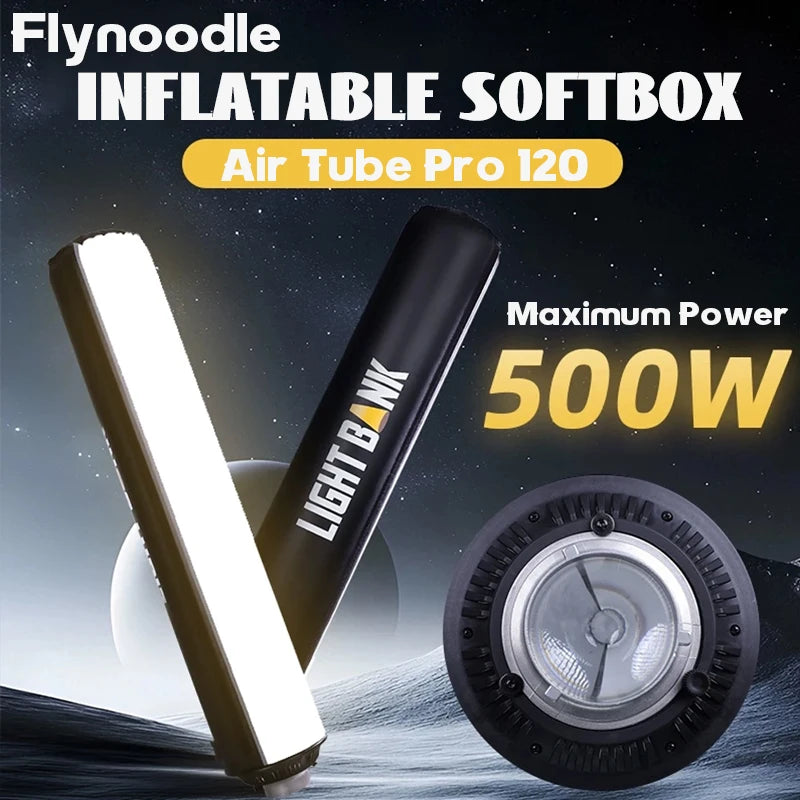 NEW Flynoodle Air Tube Pro 120 Light Bank Softbox for Aputure Nanlite Godox ZHIYUN COLBOR LED Video Light Diffuser Accessories