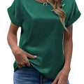 Women Summer Style Satin Blouses Shirts Lady Casual Bat wing Sleeve O-Neck Solid Color Loose Blusas Tops