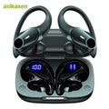 Bluetooth Headphones Wireless Earbuds 36Hrs Playtime with Charging Case Digital LED Display Over-Ear Earphones with Earhook Mic