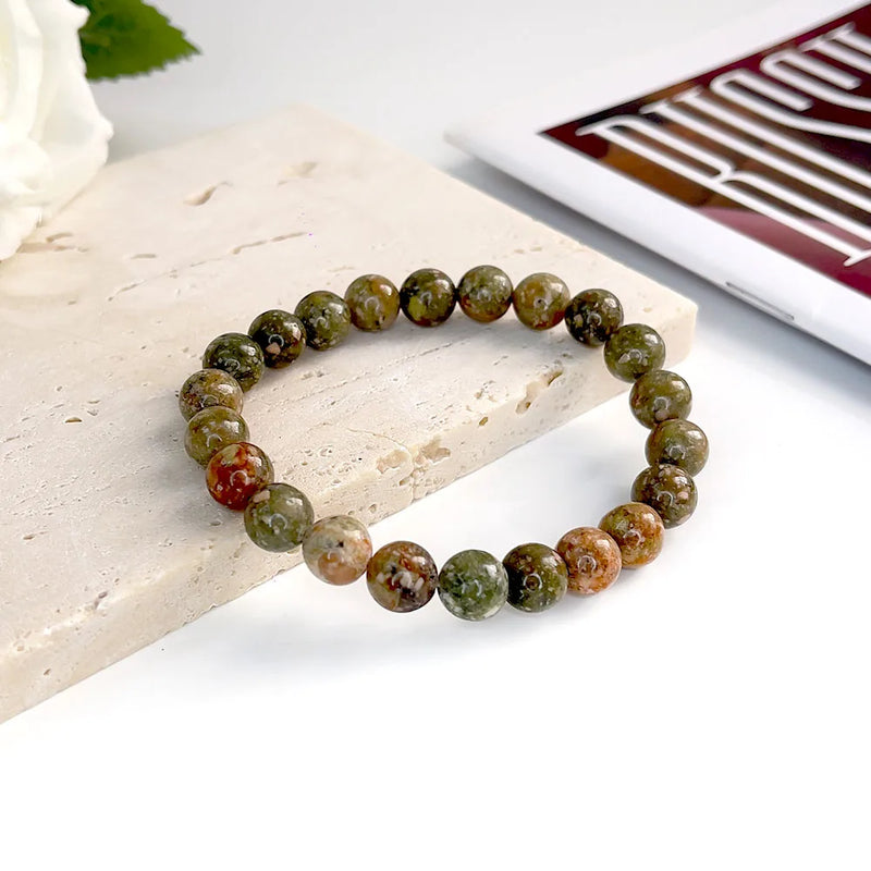 Natural Stone Beads Bracelet For Women Men Agate Crystal Quartzs Aquamarines Jades Jewelry Agates Elastic Bangle Bracelets 6 8mm