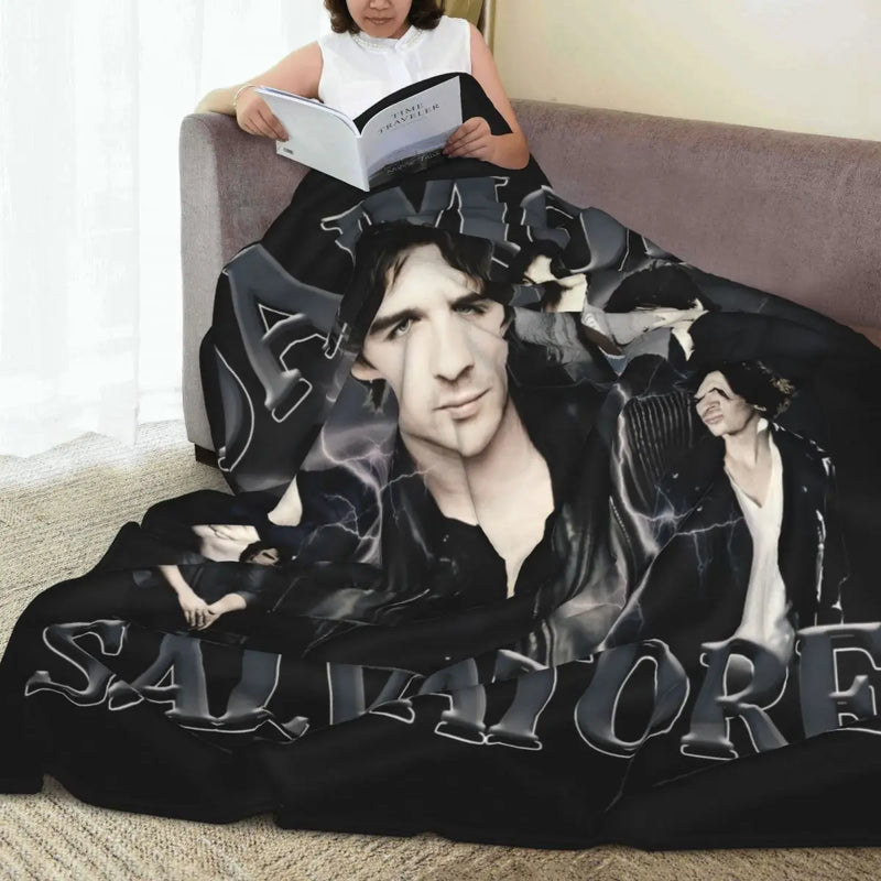 The Vampire Diaries Damon Salvatore Blanket