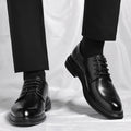 Lace Up Derby Men Shoes with Round Toe Low Heel Comfortable Breathable Non Slip Business Daily Office Formal Men Shoes