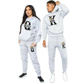 Autumn and Winter Men's and Women's Sweater Set KING QUEEN Loose Relaxed Hooded Print Couple | SAMAG