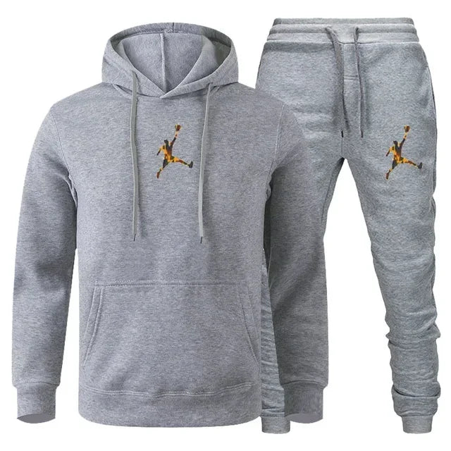 Autumn_Winter Men's jogging Fitness sportswear Set_ Fashionable long - sleeved sweatshirt + casual pants 2 - View 24 | SAMAG
