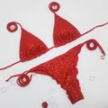 Sexy glitter sequine plain bikinis sets two pieces thong | SAMAG