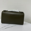 SAVETTE Brand 2025 New The Symmetry Pochette Genuine Leather Tote Women's Simple Handbag Small Square Row Bag Rectangular Bags