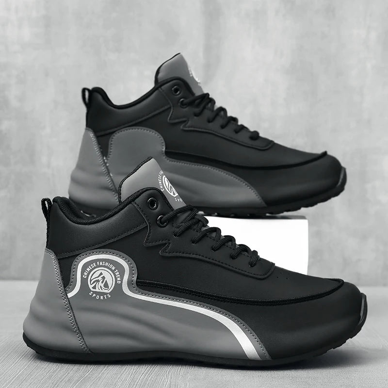 High-Top Casual Sneakers for Men, Trendy Thick-Soled Dad Shoes, Breathable Soft-Soled Non-Slip Versatile Men's Shoes, Everyday Commuting Height-Increasing Sports Trendy Shoes 9
