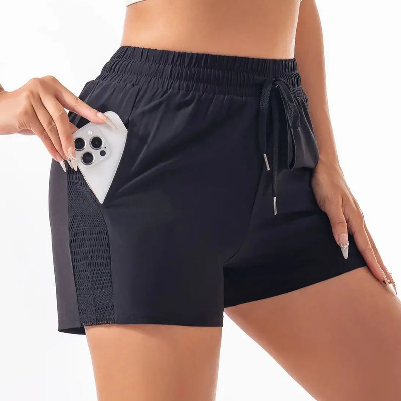 Women's 2-In-1 Anti-Exposure 3-Inch Yoga Shorts - Summer High-Waisted Quick-Drying Gym Shorts