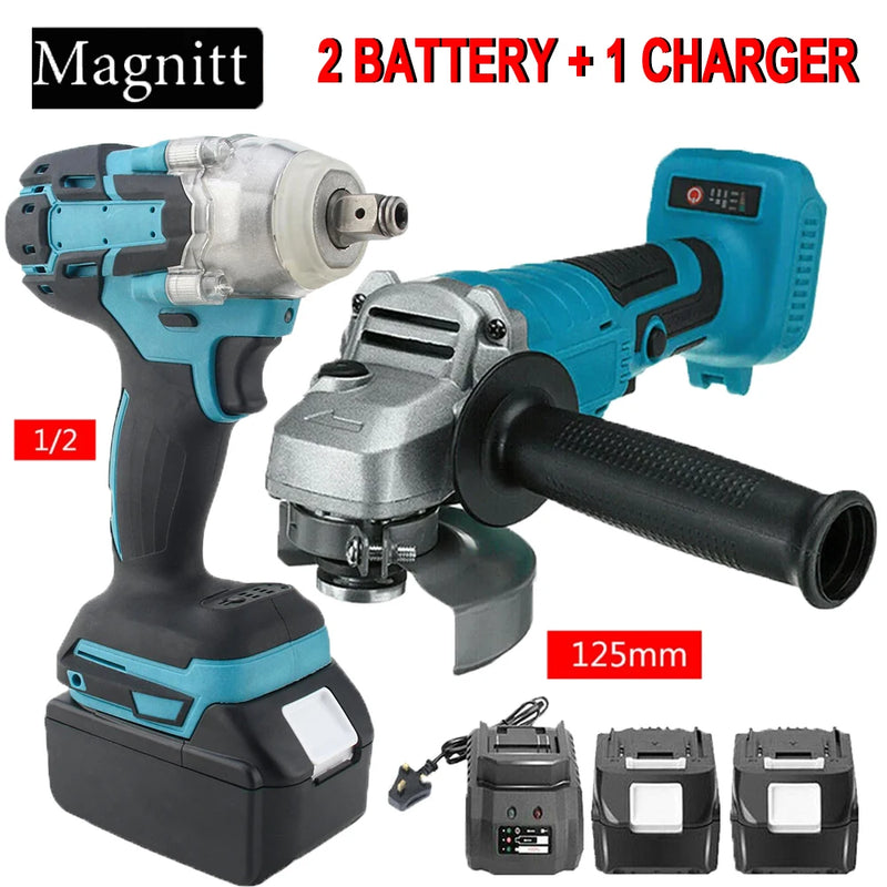 125mm Brushless Electric Angle Grinder Combo Kit Impact Wrench Power Tool For Makita 18V Battery Cordless - View 2 | SAMAG