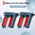 2Rolls Balck White or Color Ribbons of Niimbot M2 Thermal Transfer Label Printer Home Office 20-50mm Width Pint up to 24 Meters