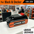 high capacity 8Ah LBX20 Replacement for Black & Decker 20V Battery Max Lithium BL2018 LBXR20  LST220 LB2X4020 Power Tool Battery