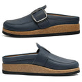 Comwarm Vegan Leather Women's Clogs With Arch Support Classic loafer-inspired Design Slides Cork Footbed Outdoor Mules For Women