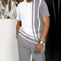 Summer fashion new sports suit men's T - shirt+pants 2 - piece set oversized clothes Joogers Outfit 3D - View 2 | SAMAG