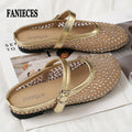 Luxury Shinny Diamond Women Mules Slippers Summer Shoes Crystal Footwear Rhinestones Slip On Brand Mary Jane Sandals Mesh Clogs