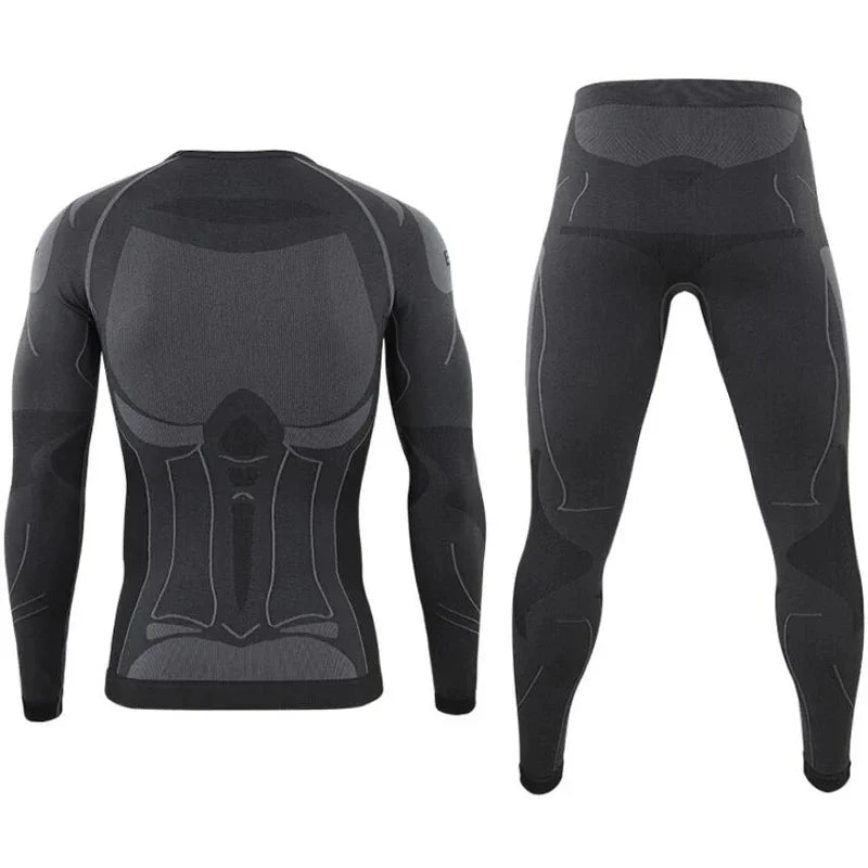 Men's Tactical Tight Fitting Seamless Thermal Underwear Outdoor Sports Function Breathable Training Design Cycling Thermal Suit