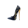 Autumn new pointed shallow mouth shoes, fine heels, high-end feel, snake pattern, sexy high heels, plus size women's shoes