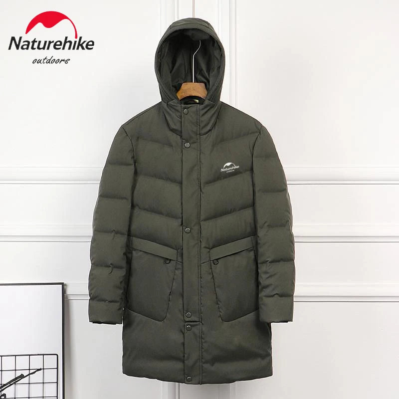Naturehike Men Down Winter New Warm Thick Windproof Parkas Jackets Coat Men Autumn Fashion Hooded Slim Fit Casual Casual Parkas