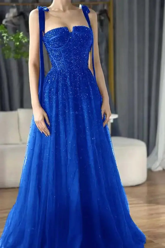 Customized Crystal Tulle A-line 2026 Evening Dresses for Women Red Shiny Sequined Party Dresses Strapless Princess Prom Dress