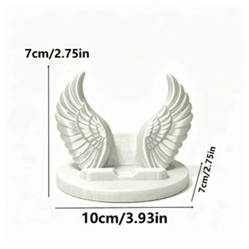 3D Printed Angel Wings Phone Holder, Stable Desktop Stand for All Smartphones, Unique Ornament