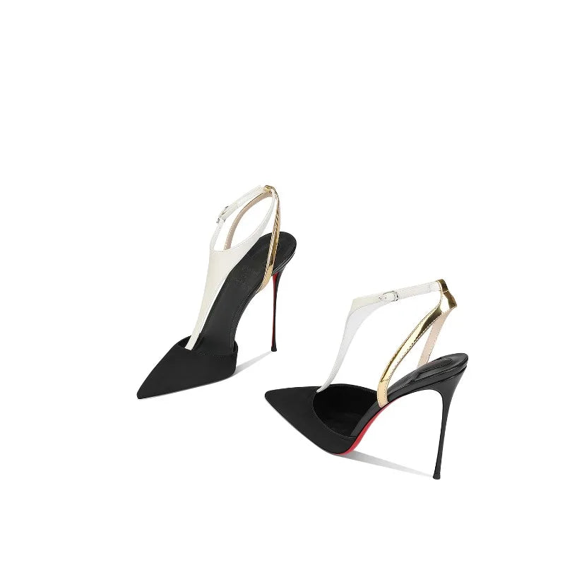 Autumn New Black Sheep Komeito socialite temperament, versatile dress, small height high heels, women's pointed slender heels