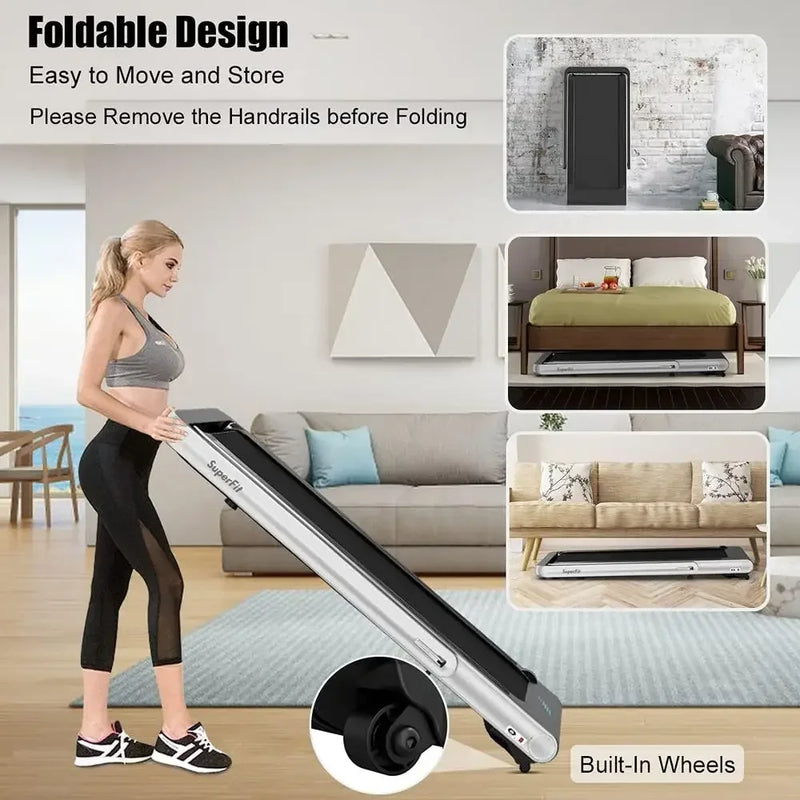 Compact 4.75HP Desk Treadmill: LED Touch, App-Controlled | SAMAG