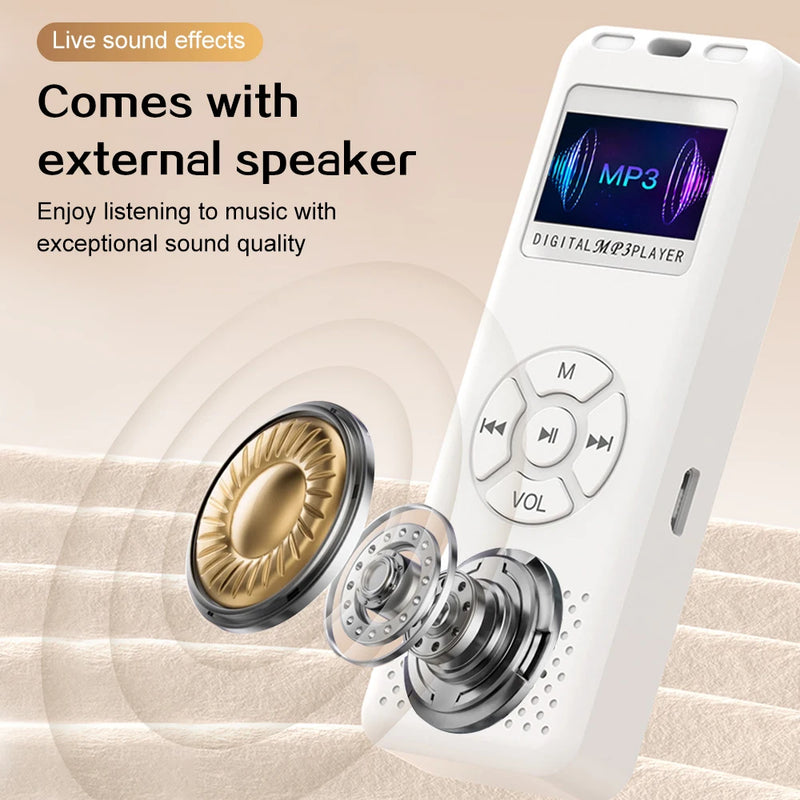 Mini MP3 Player Portable HiFi Music Player Built-in Speaker Walkmen with E-Books Recording FM Radio 2025 New Reproductor MP3