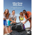Boom 2 Plus Outdoor Speaker, 140W, 2+2 Channel, BassUp 2.0, 20H, Fast Charge, IPX7 Waterproof, RGB Lights, USB-C, Power Bank