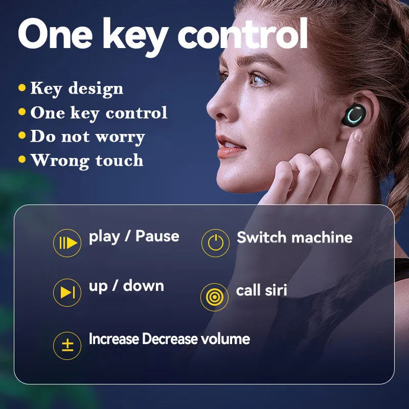 TWS Bluetooth Earphones Wireless bluetooth headset Noise Cancelling Headsets With Microphone Headphones For Xiaomi Samsung