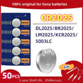 50PCS Original For Sony CR2032 CR2025 CR2016 CR1632 Lithium Battery Watch Calculator Car Key Remote Control Button Coin Cells