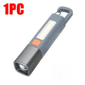 1-10PCS Super Bright LED Flashlight XPE Torch Light With Hook Camping Light USB Rechargeable Zoomable Waterproof Flashlight