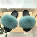 Women Real Raccoon Fur Slides Fluffy Luxury Furry Open Toe Slippers Indoor Outdoor Summer Sandals Non Slip Soft Comfy Sole Cozy