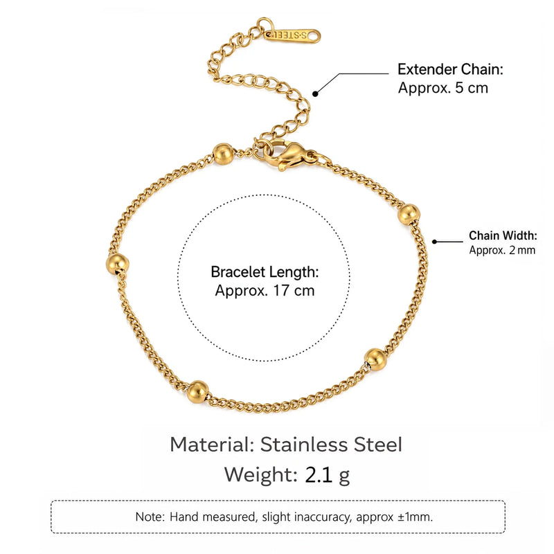 5Pcs Minimalist Chain Bracelets Women Stainless Steel Twist/Paperclip/Cuban Adjustable Stack Jewelry - Visuel 15 | SAMAG