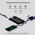 PISEN 3C Certified Power Bank 10000mAh & 20000mAh 20W Fast Charging Powerbank With 4 Built-in Cables For iPhone Samsung Xiaomi
