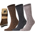 3 Pairs Men Socks Winter Thermal Warm Thick Knit Soft | SAMAG