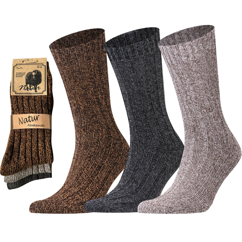 3 Pairs Men Socks Winter Thermal Warm Thick Knit Soft | SAMAG