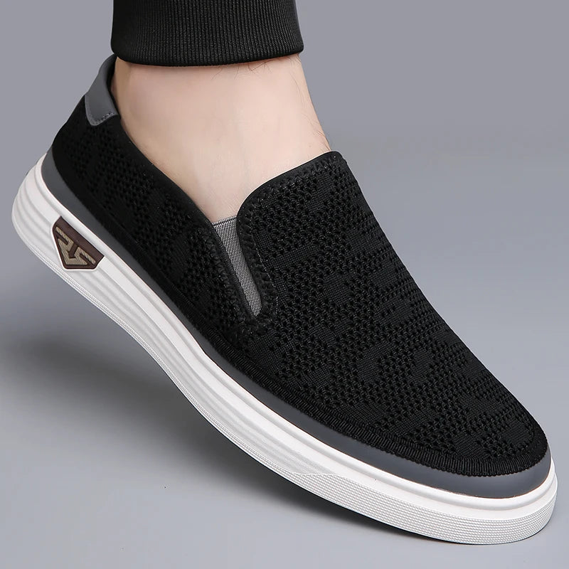 Summer Men Sneakers Genuine Leather Mens Fashion Shoes Luxury Brand Men Casual Shoes Male Designer Shoes Leather Moccasins Men