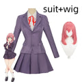 Anime The 100 Girlfriends Who Really, REALLY Love You Hanazono Hakari Cosplay Costume Purple School Uniform Wig Woman Cute Suit