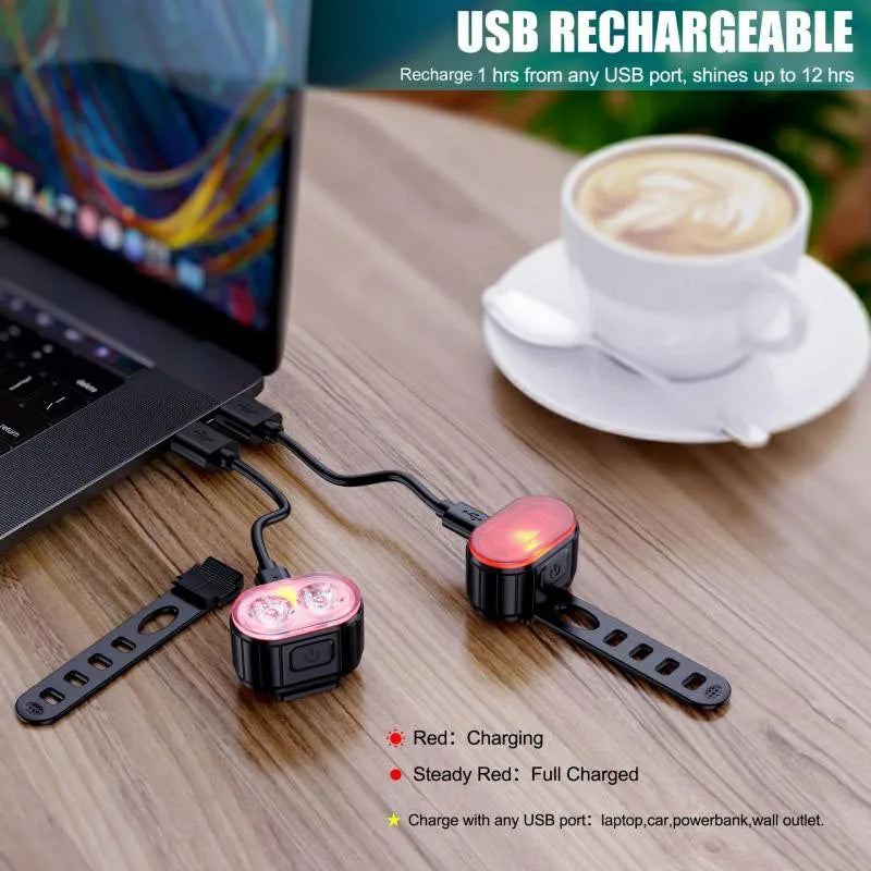 BUCKLOS Bike Lighting Front/Rear/Set Lights Bicycle Lamp Led Cycling Light Bike Lighting for Bicycle MTB Front Taillight Lantern