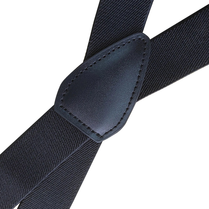 Suspenders for Men Women Fashion 2.5cm X - Back 4 Clips Adjustable Elastic Shirt Trouser Braces Strap - Visuel 2 | SAMAG