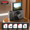 Lenovo Digital Camera 180° Flip Screen 5k Video Vlog Camera 75mp Anti-shake 18x Zoom Portable Body Camera For Students Gifts