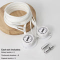 1 Pair Wide Flat Design No-Tie Shoelaces Rotating Buttons Quick-Adjust Quick-Adjust Laces Casual No-Tie Flat Laces Sports Shoes