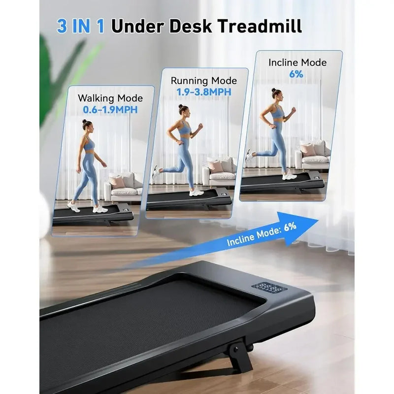 Compact Desk Treadmill with Incline, Quiet Operation, 300 - View 5 | SAMAG