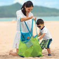 Large Mesh Beach Bag Kids Toy Storage Net Bag for Sand Play Shell Collecting Quick-Dry Breathable Organizer for Beach Vacations