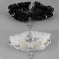 Fashion Solid Color Women Girls Necklace Wide Lace Rivets Lolita Lace Choker Y2K Angel Wings Cool Leather Necklace Daily Wear
